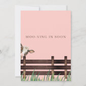 Invitation Moo-ving rose en Vache de Soon avec Baby shower de (Dos)