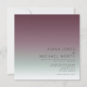 Invitation Mood Gradient Mariage Bourgogne Mist ID741 (Devant)