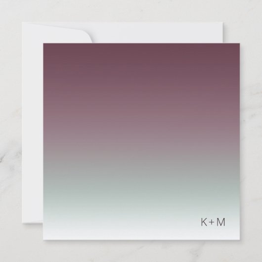 Invitation Mood Gradient Mariage Bourgogne Mist ID741 (Dos)