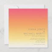 Invitation Mood Gradient Mariage Hot Summer ID741 (Devant)