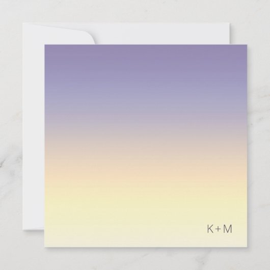 Invitation Mood Gradient Mariage Indigo Sunset ID741 (Dos)