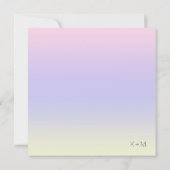 Invitation Mood Gradient Mariage Pastel Dawn ID741 (Dos)