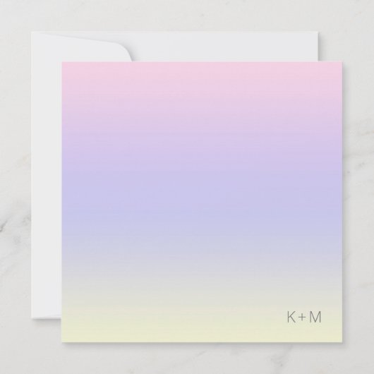 Invitation Mood Gradient Mariage Pastel Dawn ID741 (Dos)