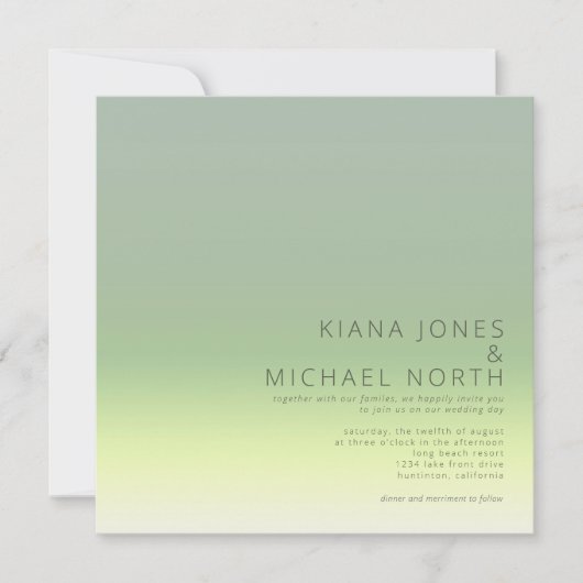 Invitation Mood Gradient Mariage Spring Meadow ID741 (Devant)