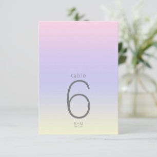 Invitation Mood Gradient Mariage Table Pastel Dawn ID741