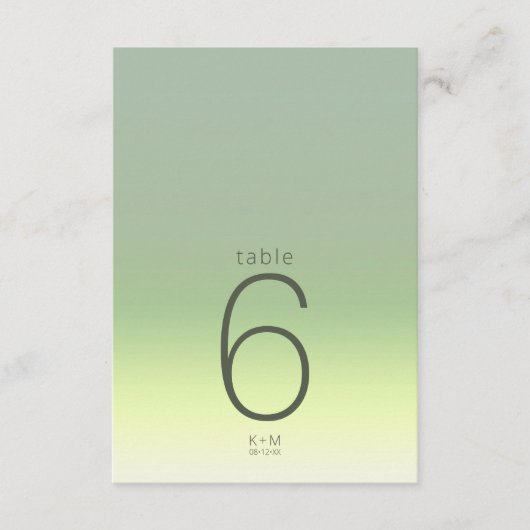 Invitation Mood Gradient Mariage Table Spring Meadow ID741 (Devant)