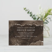 Invitation Moody Agate | Café Brown bronze doré Taupe (Debout devant)