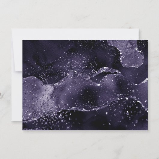 Invitation Moody Agate | Midnight Indigo Deep Purple Glam (Dos)