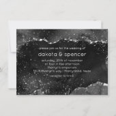 Invitation Moody Agate | Onyx Black Silver Vampy Goth Parties (Devant)