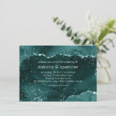 Invitation Moody Agate | Turquoise Vert Malachite Riche Joyau (Debout devant)