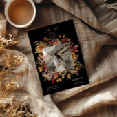 Invitation Moody Autumn Elegant Floral Enregistrer la date