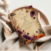 Invitation Moody Autumn Floral Mariage