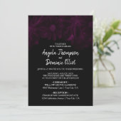 Invitation Moody Black avec Mariage rose (Debout devant)