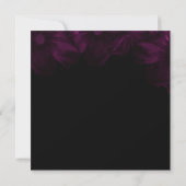 Invitation Moody Black avec rose Floral fête d'anniversaire (Dos)