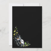 Invitation Moody Black Floral Engagement Party (Dos)