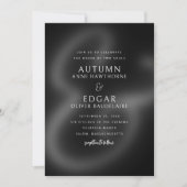 Invitation Moody Black White Gothand Mariage (Devant)