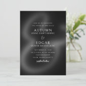 Invitation Moody Black White Gothand Mariage (Debout devant)