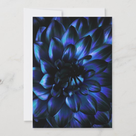 Invitation Moody Blue Floral Mariage (Dos)