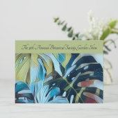 Invitation Moody Blue Monstera Botanique Promotion par courri (Debout devant)