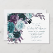 Invitation Moody Boho | Bouquet Turquoise Turquoise Purple Fl (Devant)