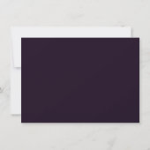 Invitation Moody Boho | Eggplant Purple Flore Cadre (Dos)