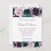 Invitation Moody Boho | Eggplant Purple Garland Mariage (Devant)