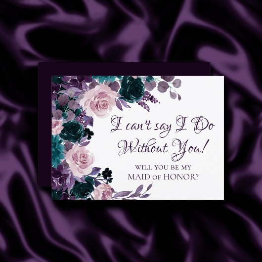 Invitation Moody Boho | Eggplant Purple Mariage Poser