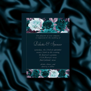 Invitation Moody Boho Gros Turquoise Turquoise Purple Garla