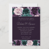 Invitation Moody Boho | Grotte foncée pourpre et Turquoise (Devant)