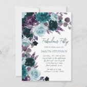 Invitation Moody Boho | Turquoise et Turquoise Wreath Fabulou (Devant)