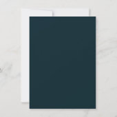 Invitation Moody Boho | Turquoise Floral Argent Frame Mariage (Dos)