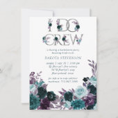 Invitation Moody Boho | Turquoise Floral I Do Crew Fête des m (Devant)