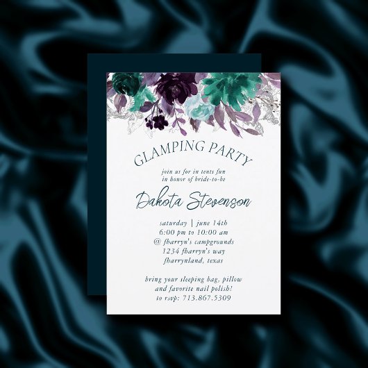 Invitation Moody Boho | Turquoise Glamping Floral Garland