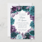Invitation Moody Boho | Turquoise Turquoise Dark Floral Maria (Devant)