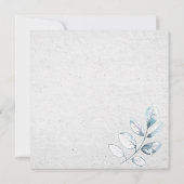 Invitation Moody Burgundy & Navy Blue Floral Frame Mariage (Dos)