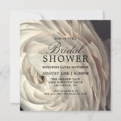 Invitation Moody Charm White Floral Fête des mariées (Devant)