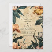 Invitation Moody Copper Botanical Wedding (Devant)