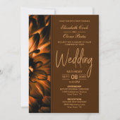 Invitation Moody Copper Floral Mariage (Devant)