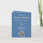 Invitation Moody Denim & Navy Floral Custom Photo Mariage (Dos)