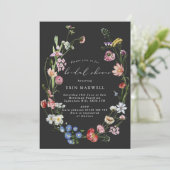 Invitation Moody Dutch Floral Wreath Fête des mariées (Debout devant)