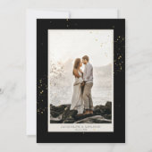 Invitation Moody Elegant Aquarelle Fleurs Noir Blush Rose (Dos)