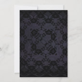 Invitation Moody Elegant Purple Jardin Gothique Floral Crow (Dos)