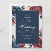 Invitation Moody Floral Arch Flourish Wedding (Devant)