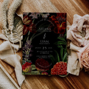 Invitation Moody Floral Mariage