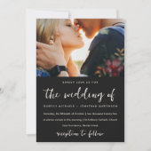 Invitation Moody Floral Pattern Mariage photo (Devant)