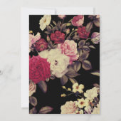 Invitation Moody Floral Pattern Mariage photo (Dos)