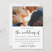 Invitation Moody Floral Pattern Mariage photo (Devant)