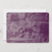 Invitation Moody Floral Purple Gold Black Mariage (Dos)