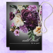 Invitation Moody foncé minuit violet Mariage de la romance fl