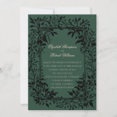 Invitation Moody Forest Botanical Elegant Classic Mariage (Devant)